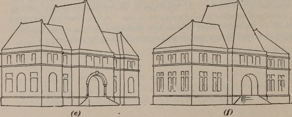 An illustration from Building stone, lathing, plastering, and tiling, common brickwork, ornamental brickwork and terra cotta : lighting fixtures, use and design of lighting fixtures, architectural design, 1909, leaf 681