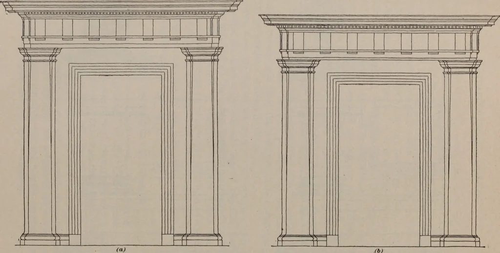 An illustration from Building stone, lathing, plastering, and tiling, common brickwork, ornamental brickwork and terra cotta : lighting fixtures, use and design of lighting fixtures, architectural design, 1909, leaf 685
