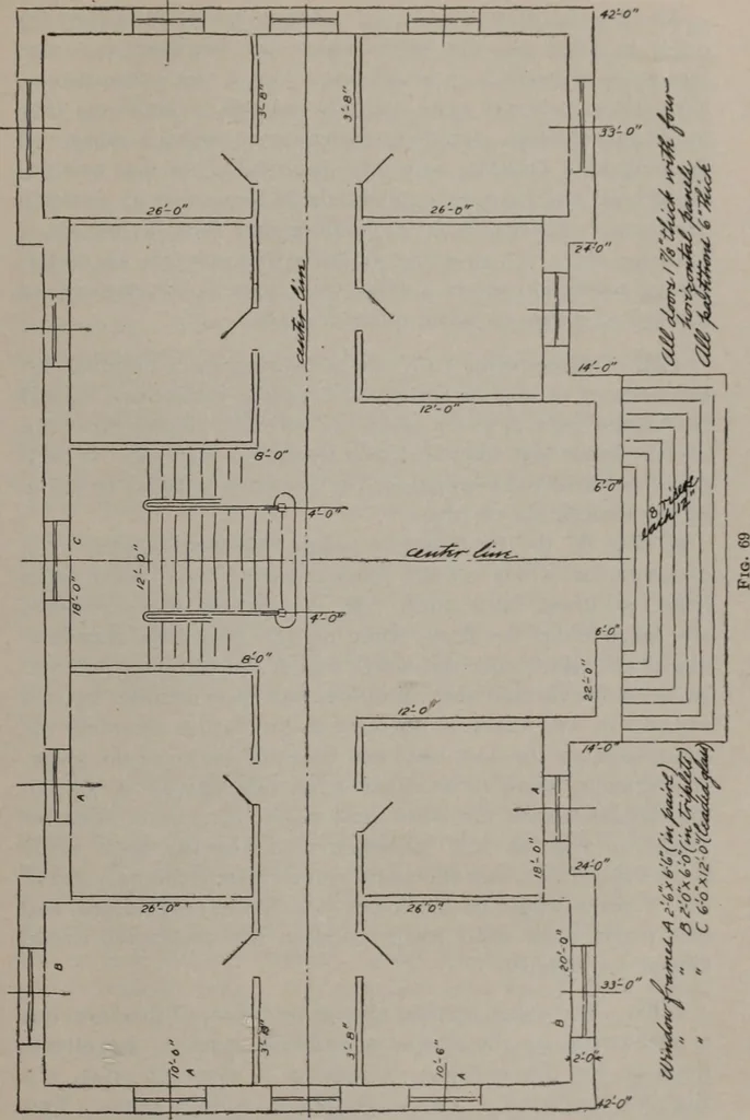 An illustration from Building stone, lathing, plastering, and tiling, common brickwork, ornamental brickwork and terra cotta : lighting fixtures, use and design of lighting fixtures, architectural design, 1909, leaf 686
