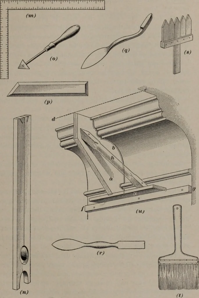 An illustration from Building stone, lathing, plastering, and tiling, common brickwork, ornamental brickwork and terra cotta : lighting fixtures, use and design of lighting fixtures, architectural design, 1909, leaf 74