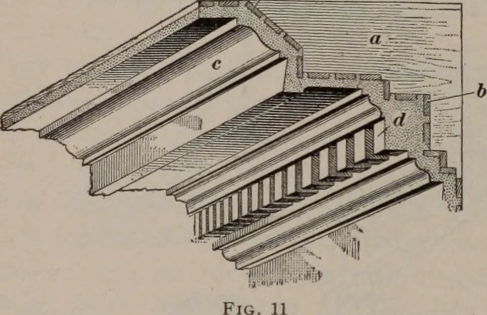 An illustration from Building stone, lathing, plastering, and tiling, common brickwork, ornamental brickwork and terra cotta : lighting fixtures, use and design of lighting fixtures, architectural design, 1909, leaf 89