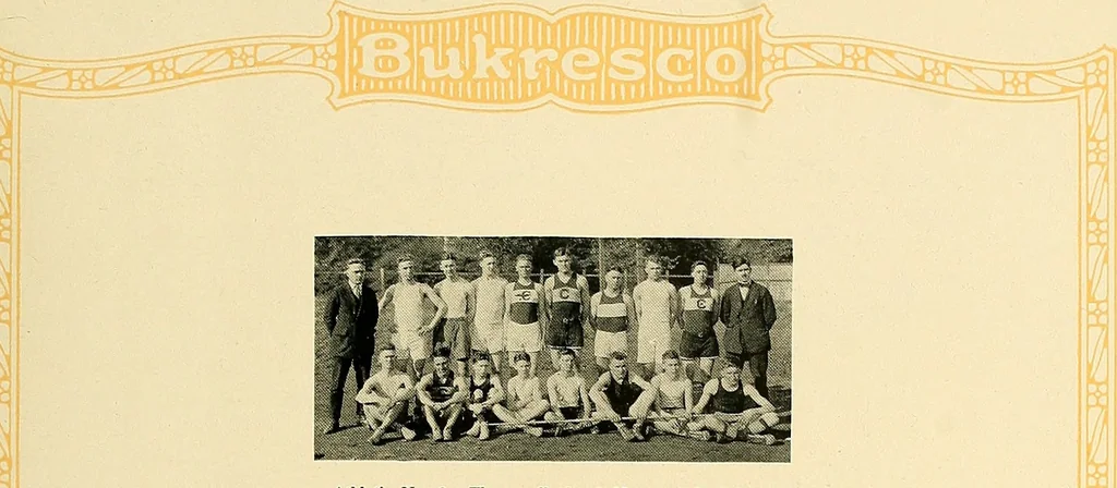 An illustration from Bukresco college annual guide;, 1922, leaf 102