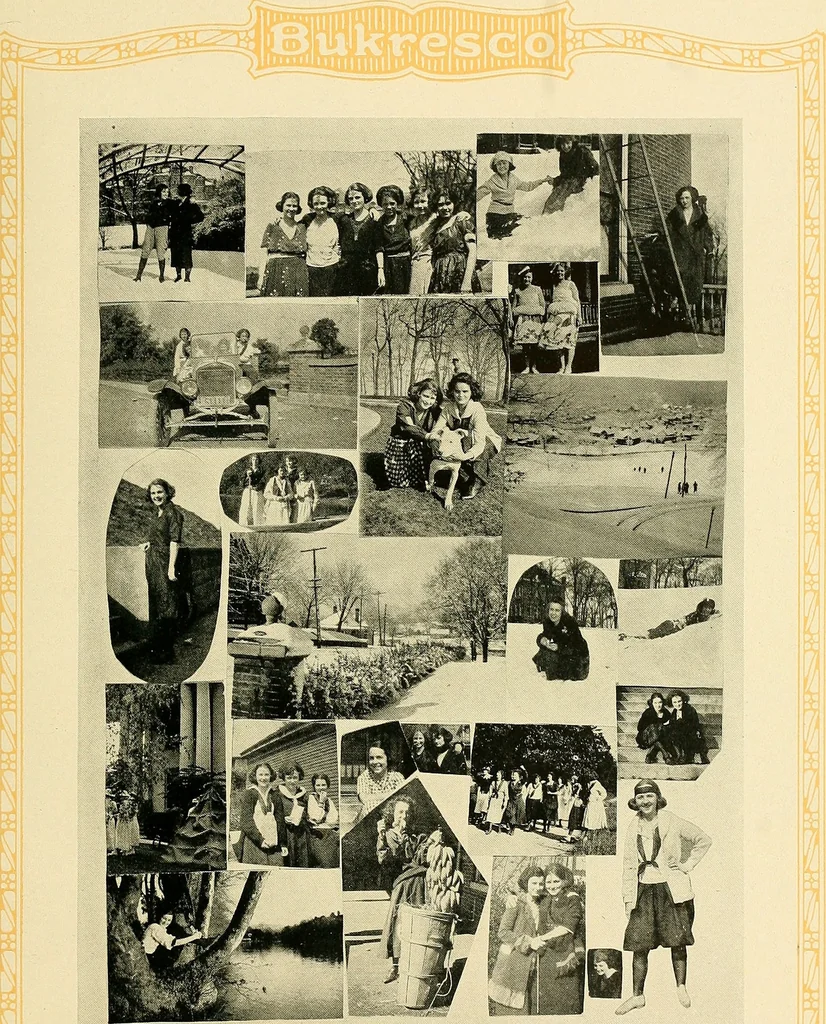 An illustration from Bukresco college annual guide;, 1922, leaf 140