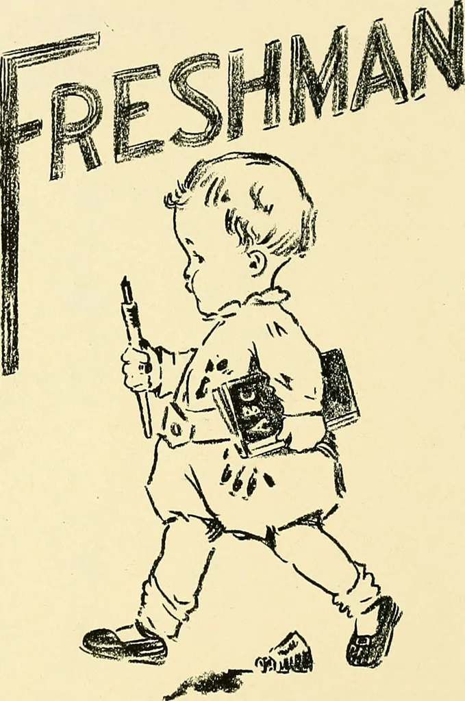 An illustration from Bukresco college annual guide;, 1922, leaf 71