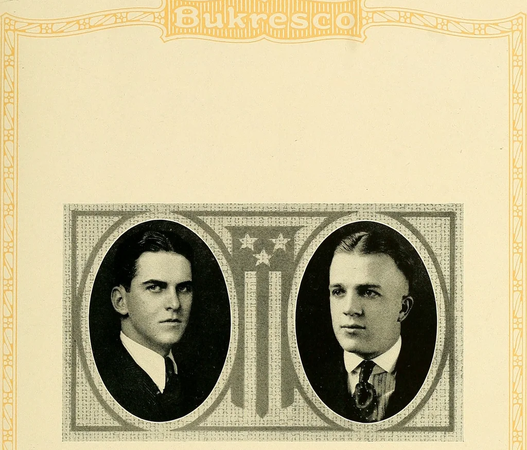 An illustration from Bukresco college annual guide;, 1922, leaf 82