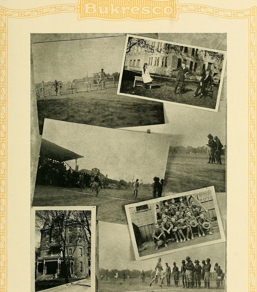 An illustration from Bukresco college annual guide;, 1922, leaf 96