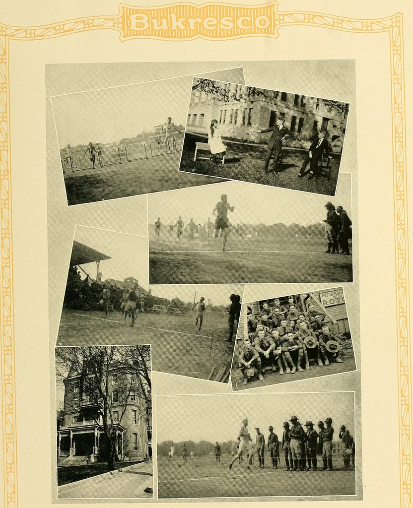 An illustration from Bukresco college annual guide;, 1922, leaf 98
