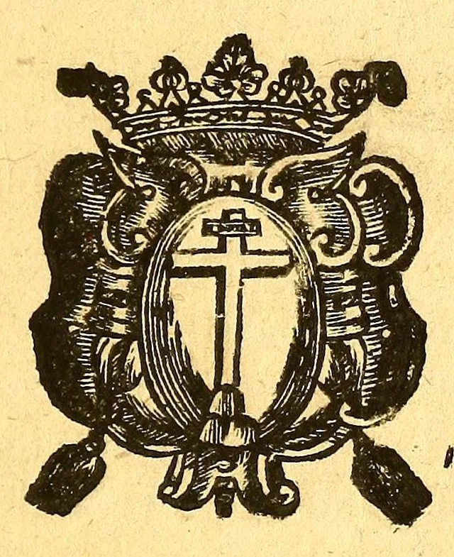 An illustration from Bula de la santidad de Inocencio XI. En que condena setenta y ocho proposiciones de Miguel de Molinos, 1687, leaf 5
