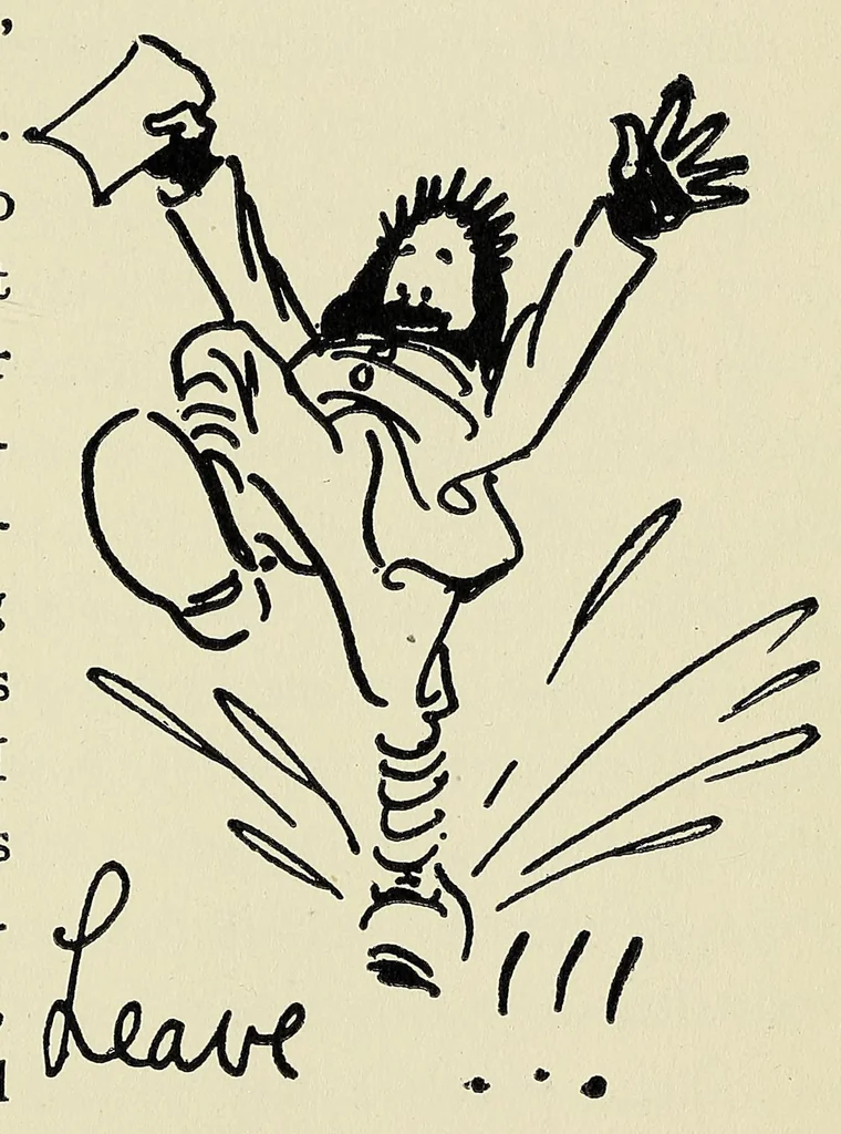 An illustration from Bullets & billets, 1917, leaf 199