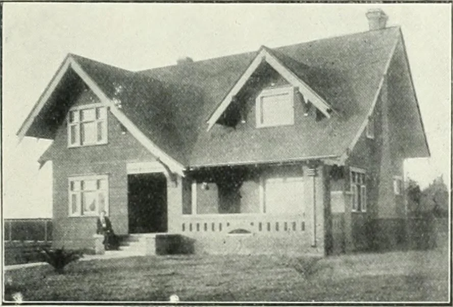 An illustration from Bungalows and cottages in Southern California. Presenting house and plans as built and streets and tracts as developed by the Los Angeles Investment Company, 1909, leaf 14
