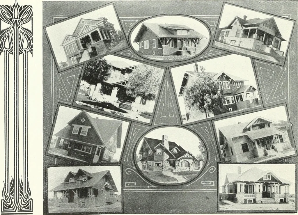 An illustration from Bungalows and cottages in Southern California. Presenting house and plans as built and streets and tracts as developed by the Los Angeles Investment Company, 1909, leaf 17