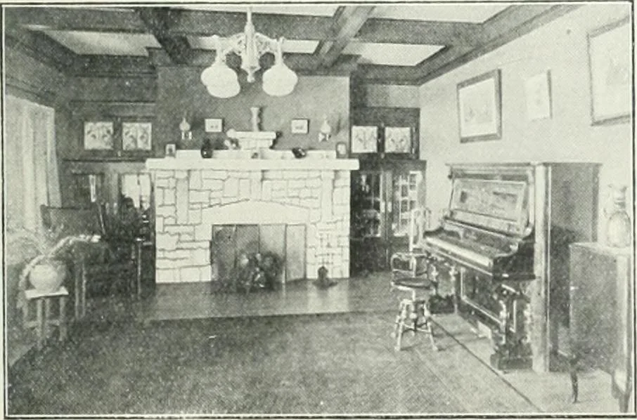 An illustration from Bungalows and cottages in Southern California. Presenting house and plans as built and streets and tracts as developed by the Los Angeles Investment Company, 1909, leaf 20