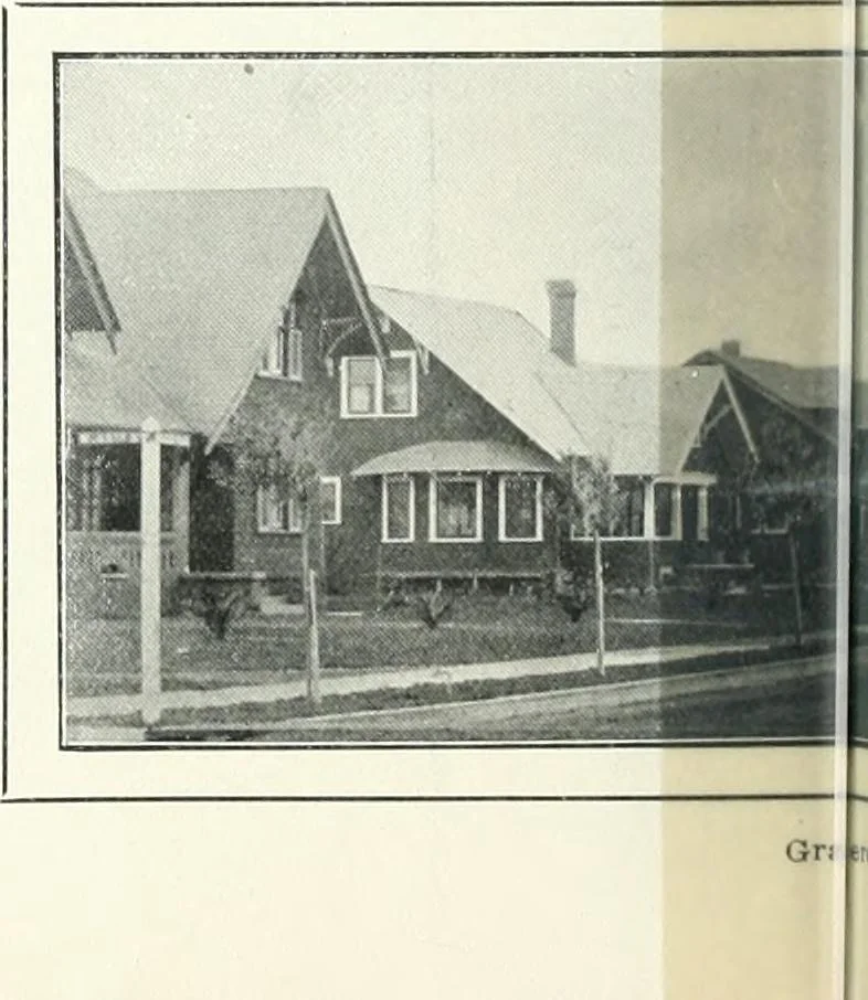 An illustration from Bungalows and cottages in Southern California. Presenting house and plans as built and streets and tracts as developed by the Los Angeles Investment Company, 1909, leaf 25