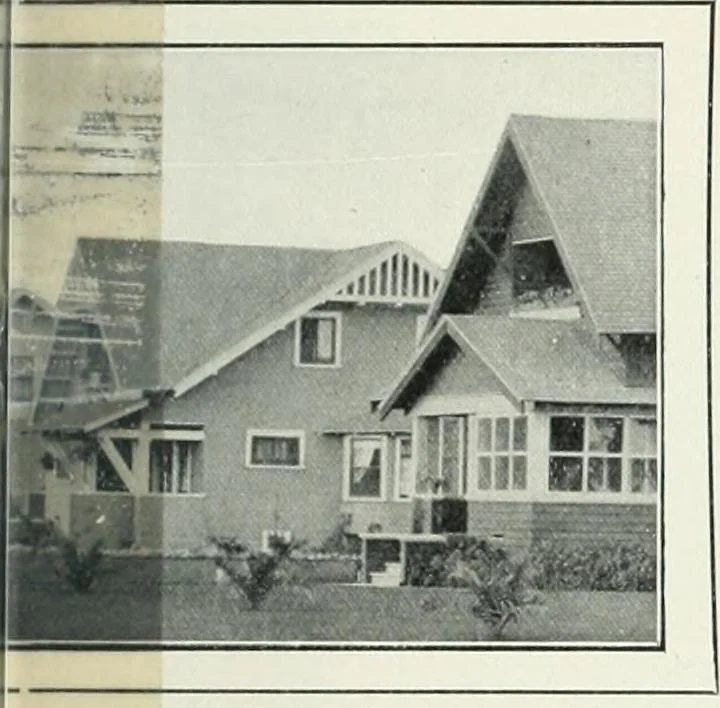An illustration from Bungalows and cottages in Southern California. Presenting house and plans as built and streets and tracts as developed by the Los Angeles Investment Company, 1909, leaf 26