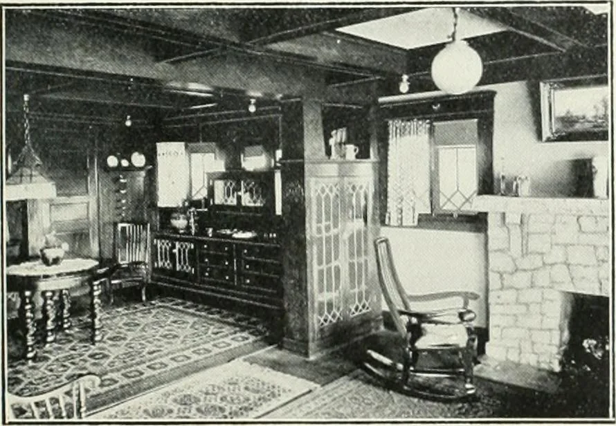 An illustration from Bungalows and cottages in Southern California. Presenting house and plans as built and streets and tracts as developed by the Los Angeles Investment Company, 1909, leaf 30