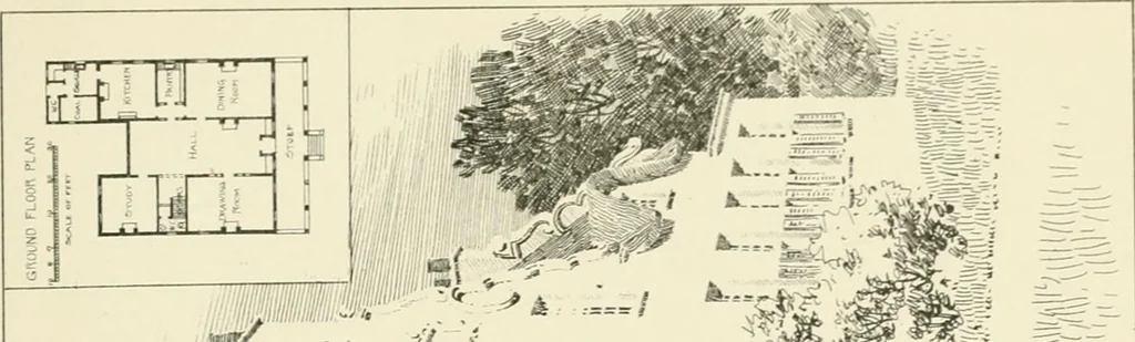 An illustration from Bungalows and country residences; a series of designs, and examples of executed works, 1901, leaf 28