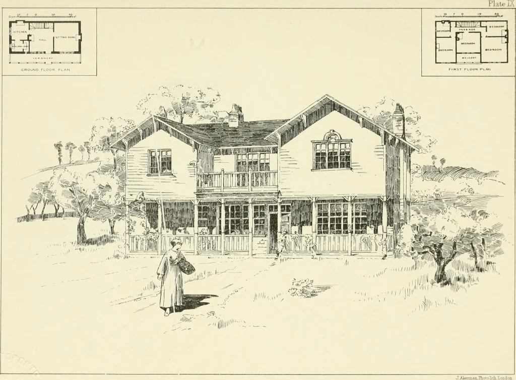 An illustration from Bungalows and country residences; a series of designs, and examples of executed works, 1901, leaf 30