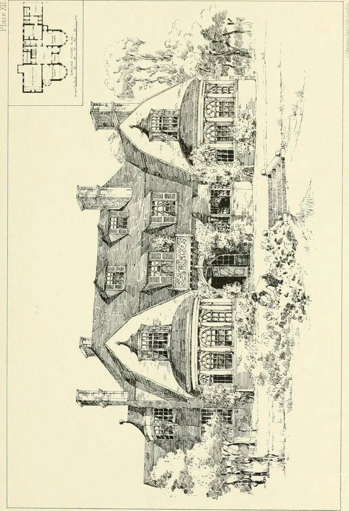 An illustration from Bungalows and country residences; a series of designs, and examples of executed works, 1901, leaf 36