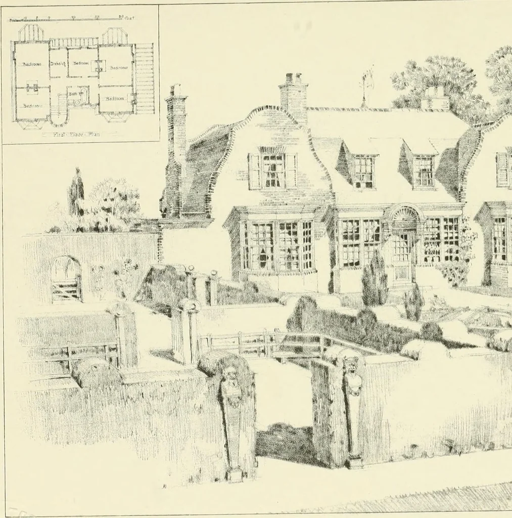 An illustration from Bungalows and country residences; a series of designs, and examples of executed works, 1901, leaf 48
