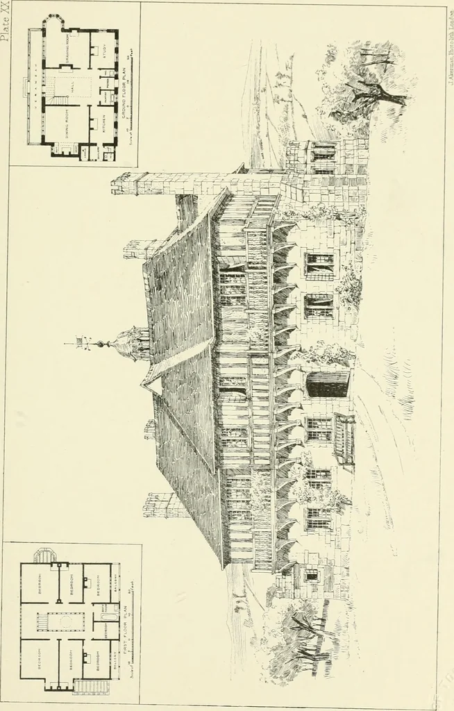 An illustration from Bungalows and country residences; a series of designs, and examples of executed works, 1901, leaf 50