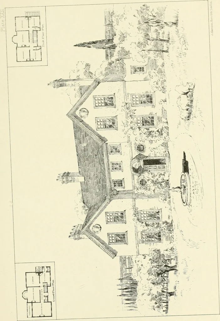 An illustration from Bungalows and country residences; a series of designs, and examples of executed works, 1901, leaf 54