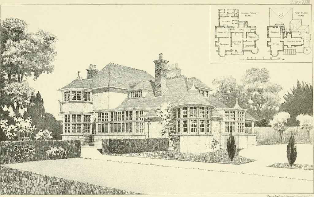 An illustration from Bungalows and country residences; a series of designs, and examples of executed works, 1901, leaf 56