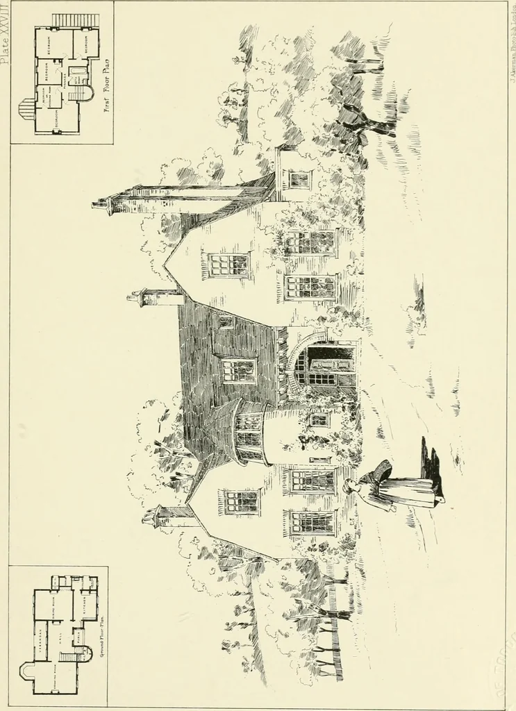 An illustration from Bungalows and country residences; a series of designs, and examples of executed works, 1901, leaf 68