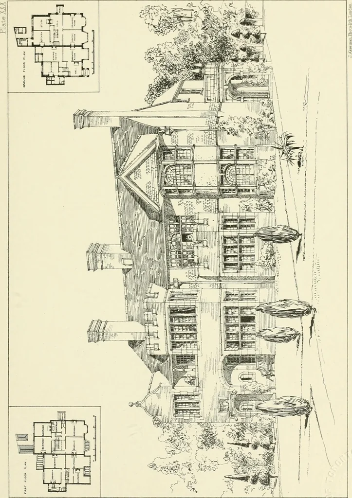 An illustration from Bungalows and country residences; a series of designs, and examples of executed works, 1901, leaf 72