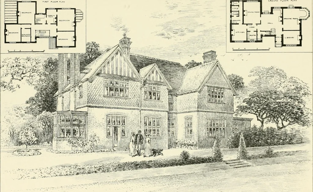 An illustration from Bungalows and country residences; a series of designs, and examples of executed works, 1901, leaf 74