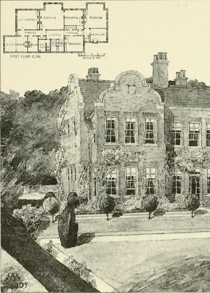 An illustration from Bungalows and country residences; a series of designs, and examples of executed works, 1901, leaf 82