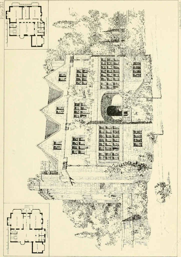 An illustration from Bungalows and country residences; a series of designs, and examples of executed works, 1901, leaf 90
