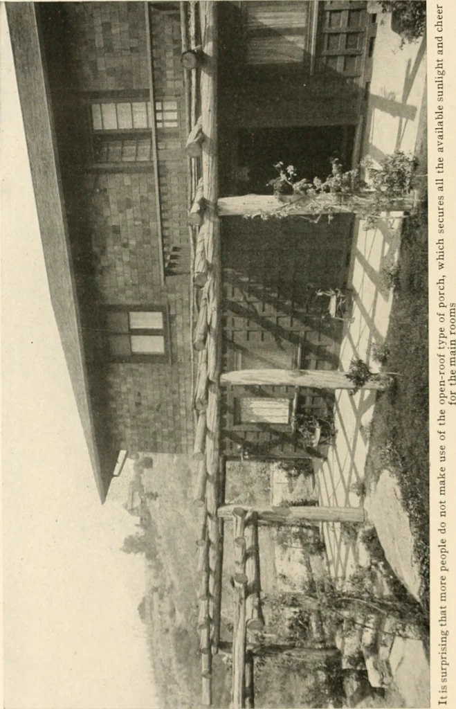 An illustration from Bungalows; their design, construction and furnishing, with suggestions also for camps, summer homes and cottages of similar character, 1911, leaf 101