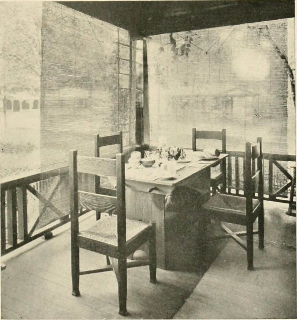 An illustration from Bungalows; their design, construction and furnishing, with suggestions also for camps, summer homes and cottages of similar character, 1911, leaf 102
