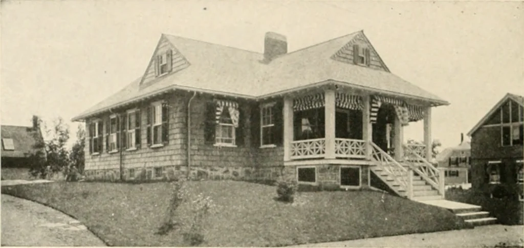 An illustration from Bungalows; their design, construction and furnishing, with suggestions also for camps, summer homes and cottages of similar character, 1911, leaf 109