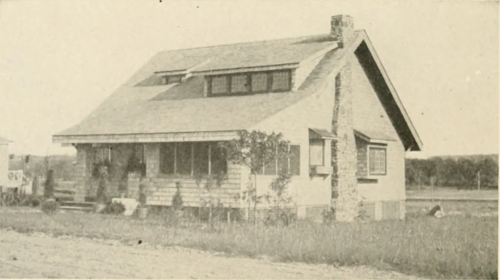 An illustration from Bungalows; their design, construction and furnishing, with suggestions also for camps, summer homes and cottages of similar character, 1911, leaf 109