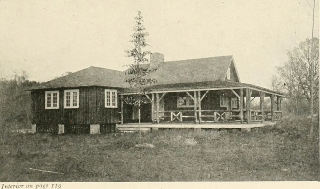 An illustration from Bungalows; their design, construction and furnishing, with suggestions also for camps, summer homes and cottages of similar character, 1911, leaf 114