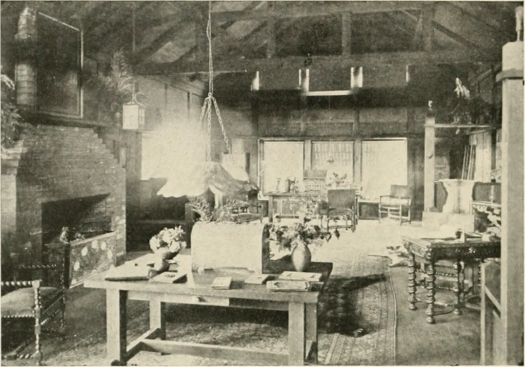 An illustration from Bungalows; their design, construction and furnishing, with suggestions also for camps, summer homes and cottages of similar character, 1911, leaf 129