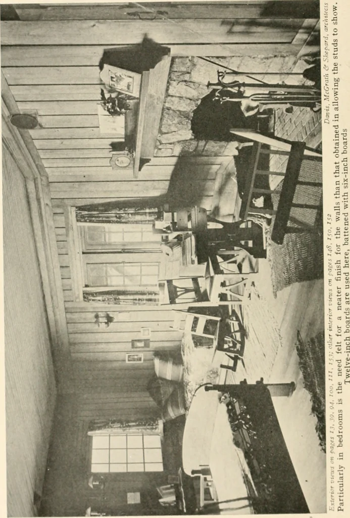 An illustration from Bungalows; their design, construction and furnishing, with suggestions also for camps, summer homes and cottages of similar character, 1911, leaf 135