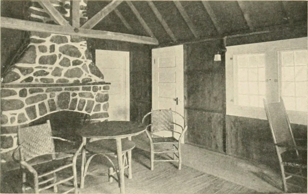 An illustration from Bungalows; their design, construction and furnishing, with suggestions also for camps, summer homes and cottages of similar character, 1911, leaf 136