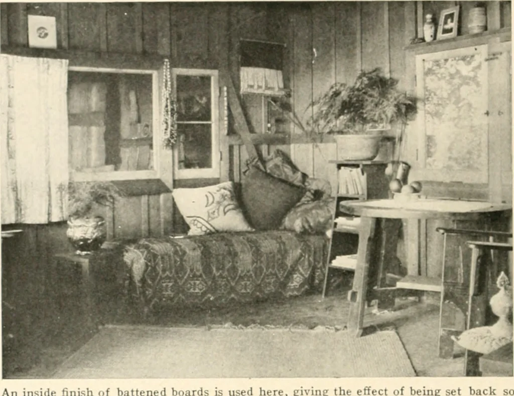 An illustration from Bungalows; their design, construction and furnishing, with suggestions also for camps, summer homes and cottages of similar character, 1911, leaf 137