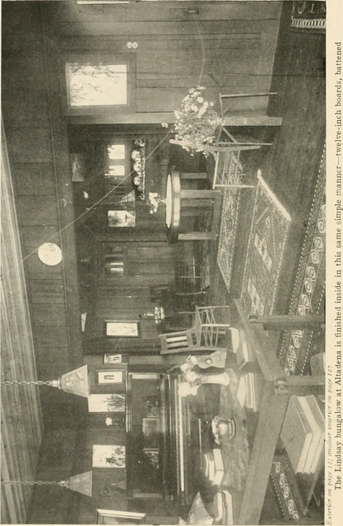An illustration from Bungalows; their design, construction and furnishing, with suggestions also for camps, summer homes and cottages of similar character, 1911, leaf 143