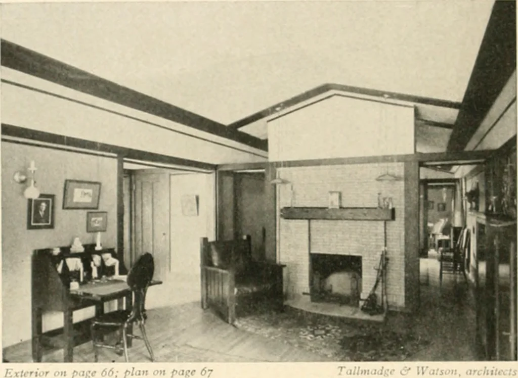 An illustration from Bungalows; their design, construction and furnishing, with suggestions also for camps, summer homes and cottages of similar character, 1911, leaf 145