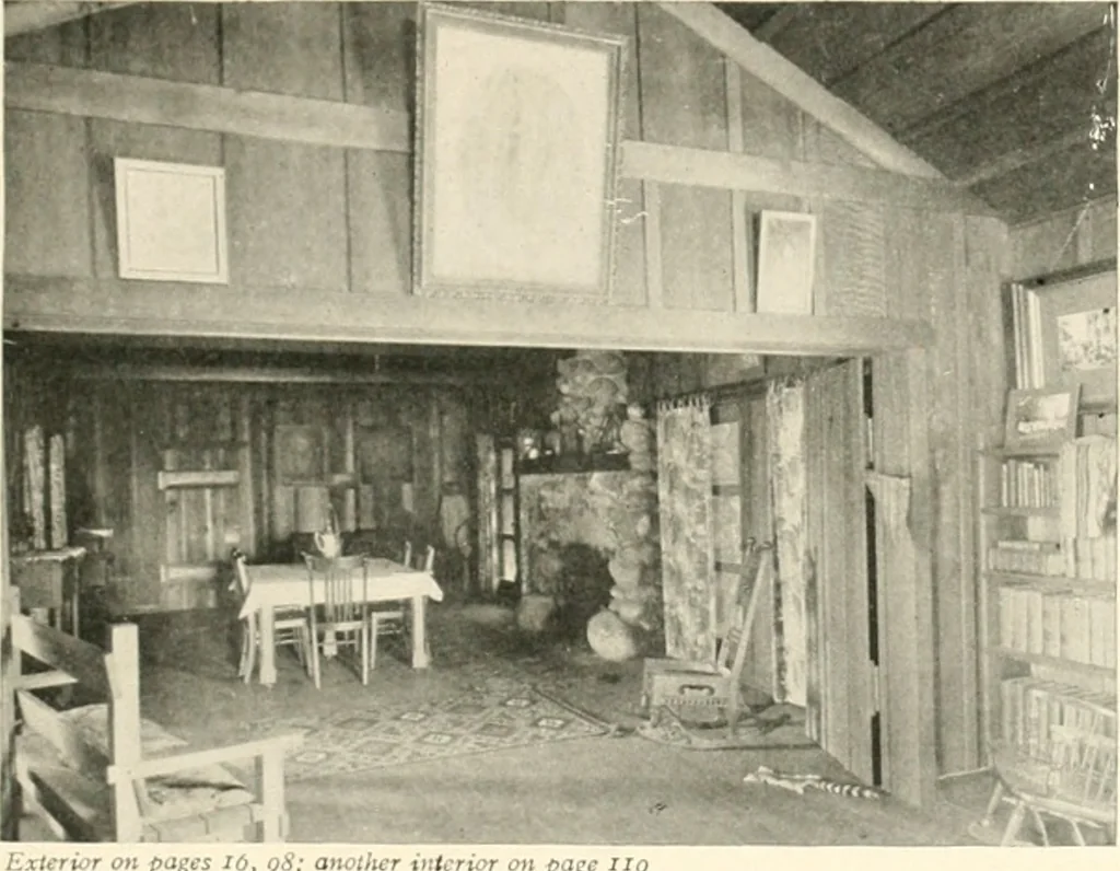 An illustration from Bungalows; their design, construction and furnishing, with suggestions also for camps, summer homes and cottages of similar character, 1911, leaf 150