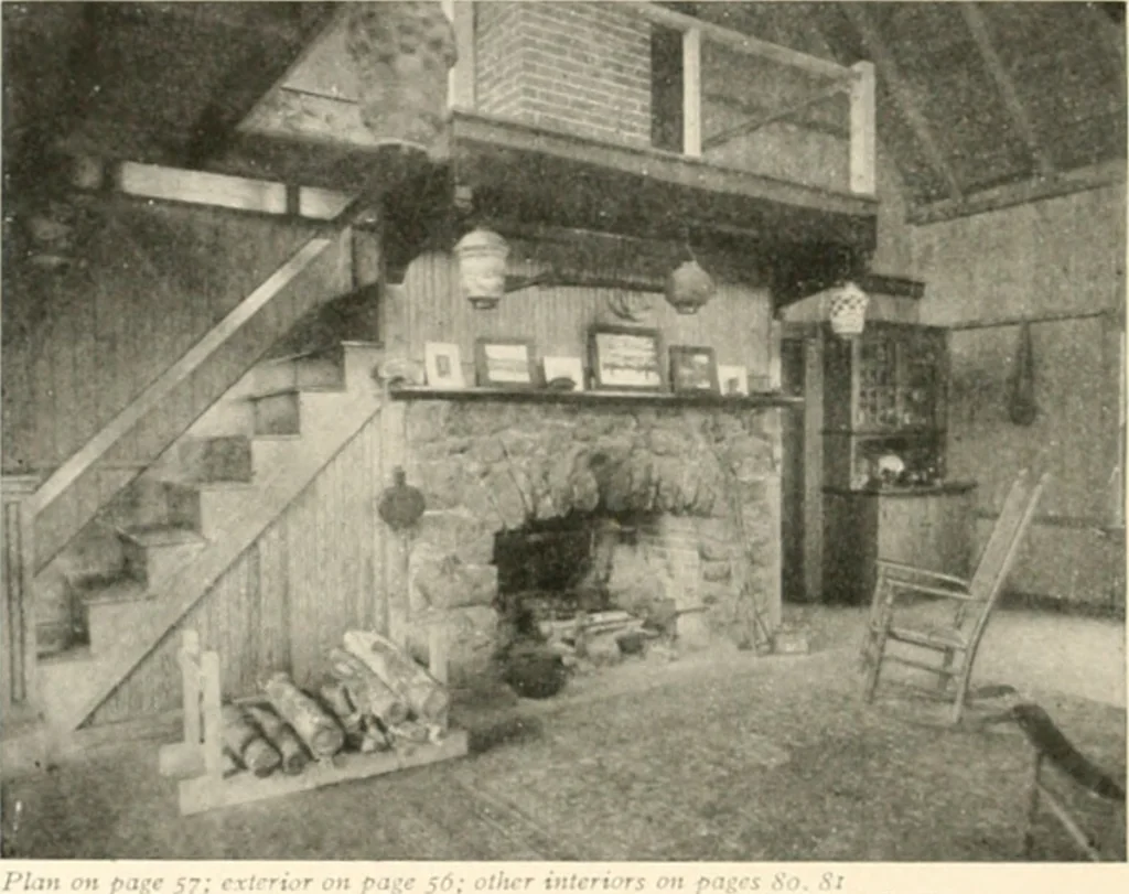 An illustration from Bungalows; their design, construction and furnishing, with suggestions also for camps, summer homes and cottages of similar character, 1911, leaf 153
