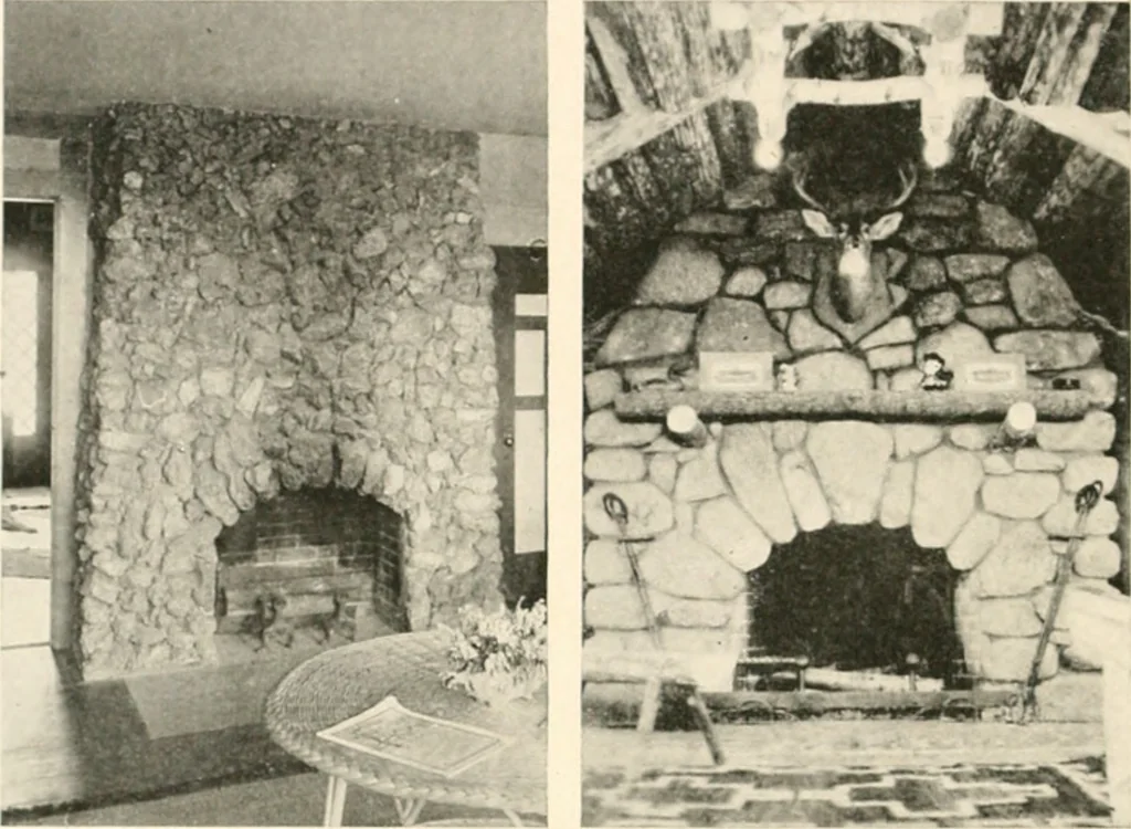 An illustration from Bungalows; their design, construction and furnishing, with suggestions also for camps, summer homes and cottages of similar character, 1911, leaf 157