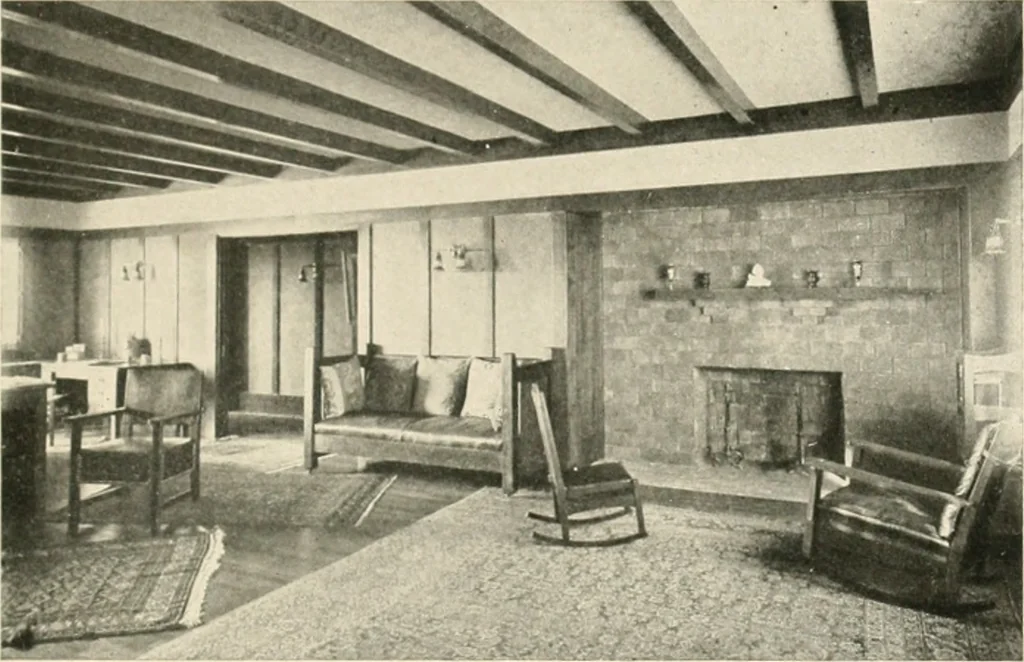 An illustration from Bungalows; their design, construction and furnishing, with suggestions also for camps, summer homes and cottages of similar character, 1911, leaf 162