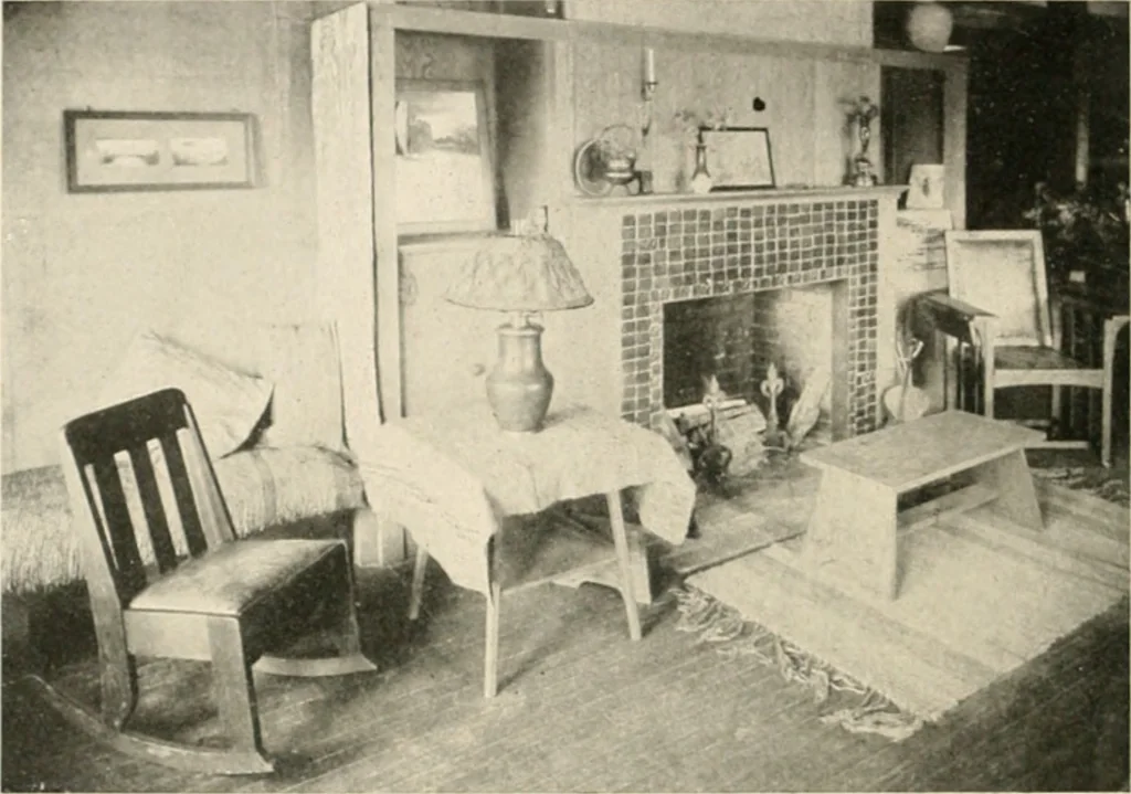 An illustration from Bungalows; their design, construction and furnishing, with suggestions also for camps, summer homes and cottages of similar character, 1911, leaf 163