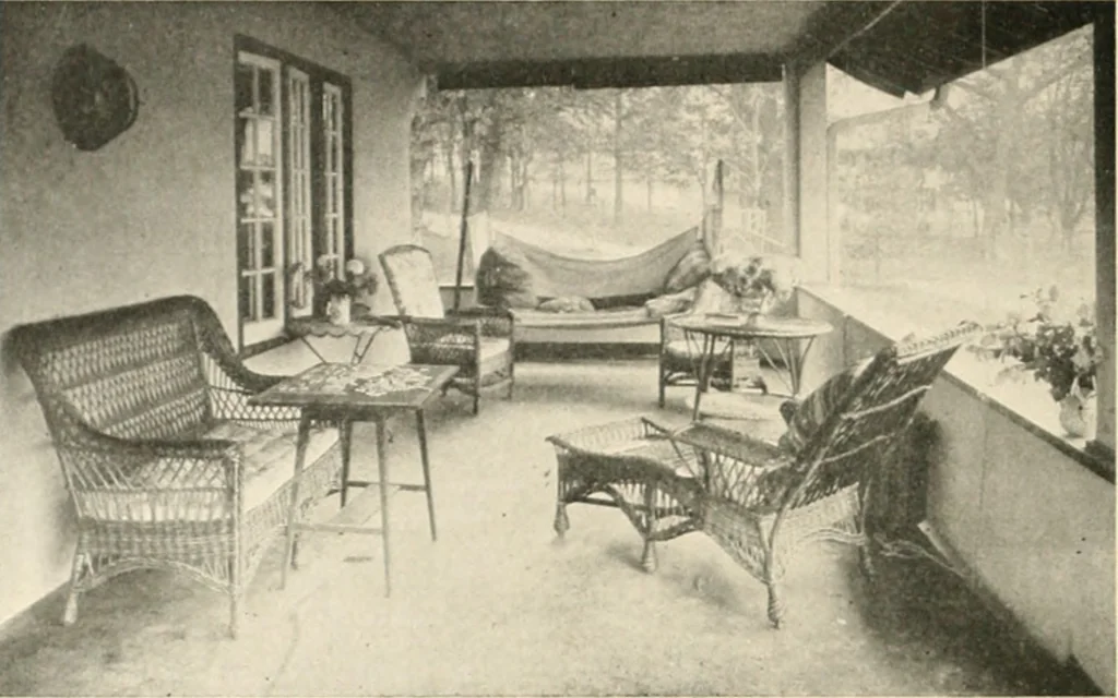 An illustration from Bungalows; their design, construction and furnishing, with suggestions also for camps, summer homes and cottages of similar character, 1911, leaf 171