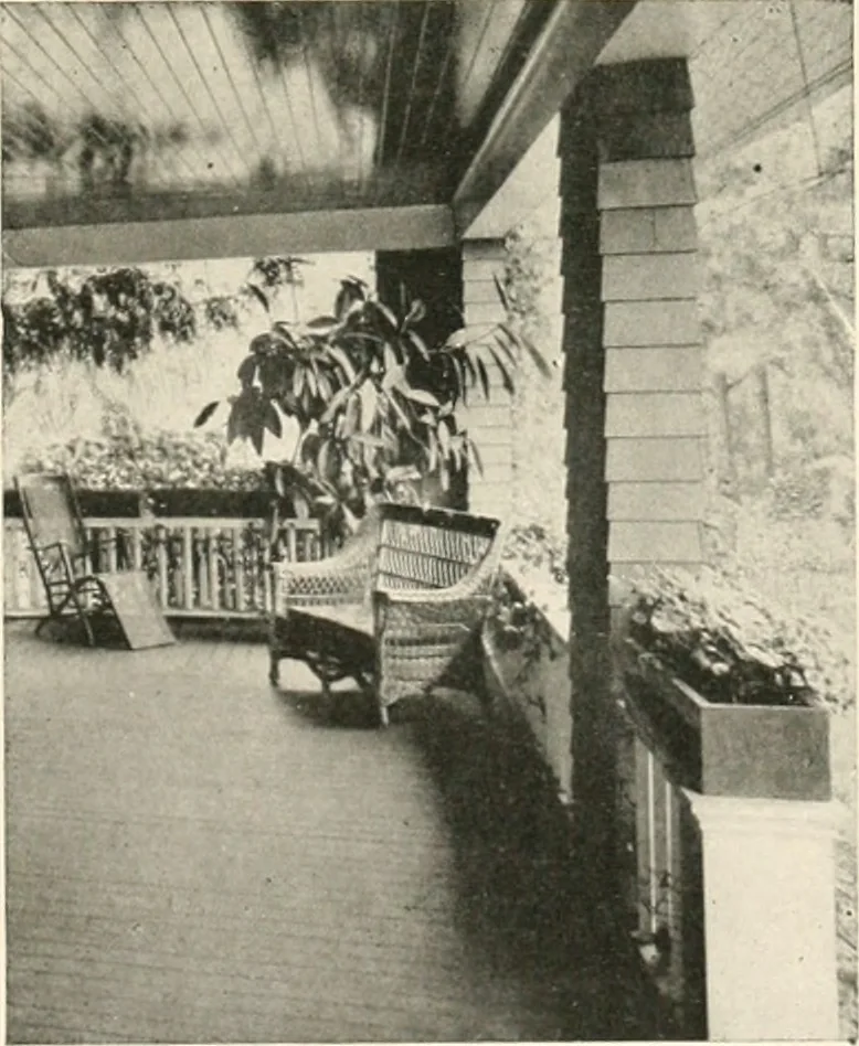 An illustration from Bungalows; their design, construction and furnishing, with suggestions also for camps, summer homes and cottages of similar character, 1911, leaf 204