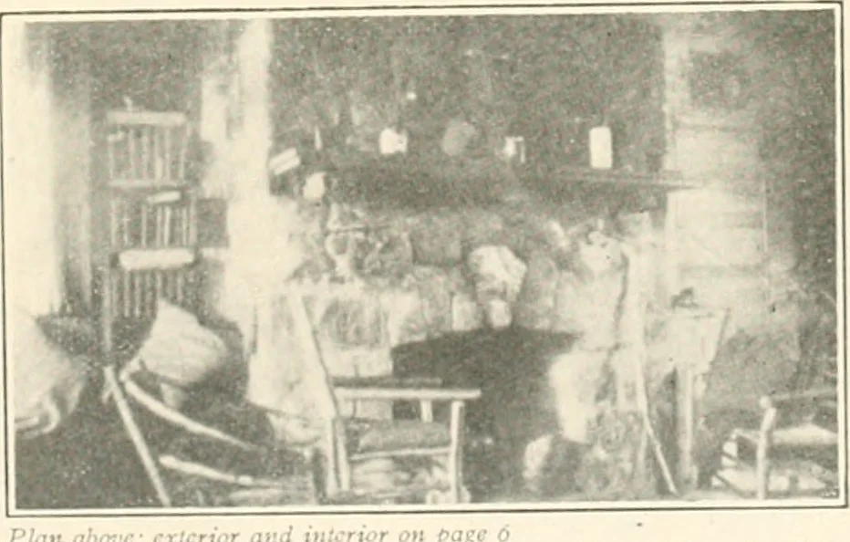 An illustration from Bungalows; their design, construction and furnishing, with suggestions also for camps, summer homes and cottages of similar character, 1911, leaf 24